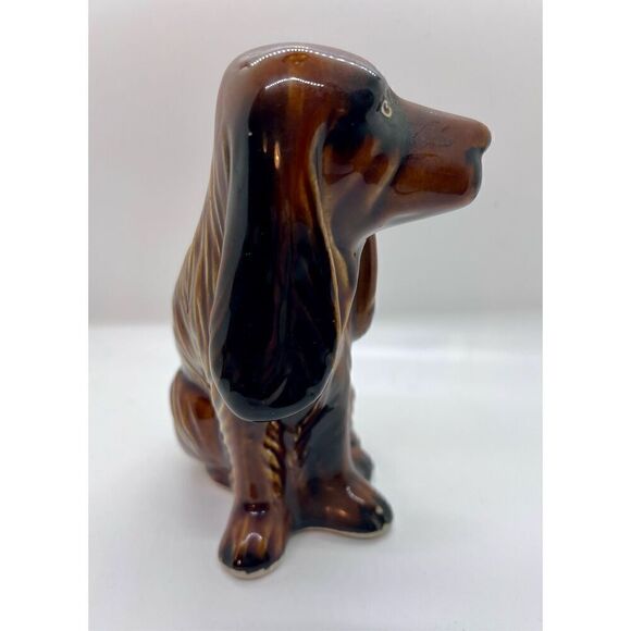 VTG Made In Brazil Handcrafted Ceramic Spaniel Hound Dog Figurine 7” EVC - Picture 5 of 10